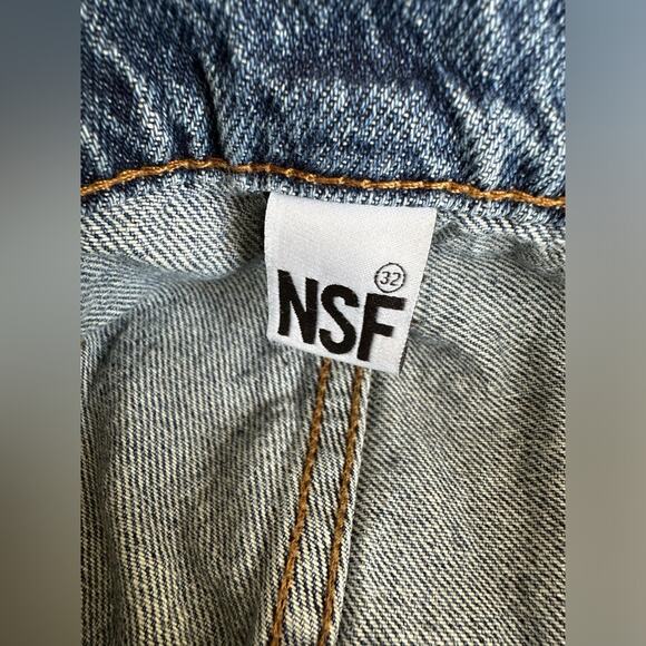 NSF Carpenter Relaxed-Fit Jeans Ankle Button Fly Jeans Size 32 Cropped - Picture 6 of 7